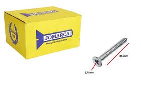 Caixa 250 Parafuso Philips para Madeira Chata 2,8 X 25mm Zincado Jomarca
