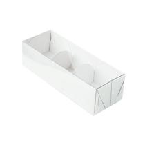 Caixa 3 Doces com Tampa Transparente Nº 3 (12cm x 4,5cm x 3,5cm) Branca 10 unidades Assk Rizzo Embalagens Caixa 3 Doces com Tampa Transparente Nº 3 (12cm x 4,5cm x 3,5cm) Branca 10 unidades Assk Rizzo Embalagens