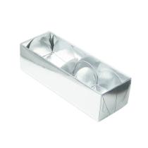 Caixa 3 Doces com Tampa Transparente Nº 3 (12cm x 4,5cm x 3,5cm) Prata 10 unidades Assk Rizzo Embalagens Caixa 3 Doces com Tampa Transparente Nº 3 (12cm x 4,5cm x 3,5cm) Prata 10 unidades Assk Rizzo Embalagens