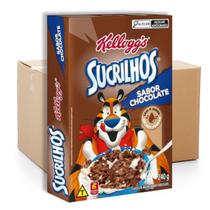 Caixa 36 Unidades Cereal Matinal Sucrilhos Kelloggs com Flocos de Milho Sabor Chocolate 240g - Kit com 36x240g - Kellogg's