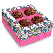 Caixa 4 Bombons Quadrado com Visor - Helllo Kitty Rosa - 1 unidade - Festcolor - Rizzo Caixa 4 Bombons Quadrado com Visor - Helllo Kitty Rosa - 1 unidade - Festcolor - Rizzo