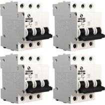 Caixa 4 Disjuntor Trifásico Trilho Din 20a Soprano Curva C