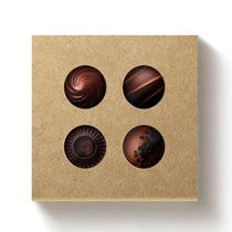 Caixa 4 Doces Quadrada Kraft com Luva Vazada - 10 unidades - 9,5x9,5x4cm - Cromus Profissional Caixa 4 Doces Quadrada Kraft com Luva Vazada - 10 unidades - 9,5x9,5x4cm - Cromus Profissional