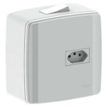 Caixa 4X4 Sobrepor Ilumi c/1 Interr 25A.+Tomada 2P+T. 20A Caixa 4X4 Sobrepor Ilumi c/1 Interr 25A.+Tomada 2P+T. 20A