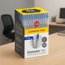 Caixa 50 Canetas Esferográficas Compactor Economic Escrita Fina Ponta 0.8 mm Escolar e Escritório Caixa 50 Canetas Esferográficas Compactor Economic Escrita Fina Ponta 0.8 mm Escolar e Escritório