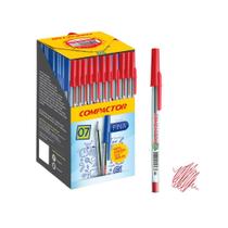 Caixa 50 Canetas Esferográficas Fina Compactor