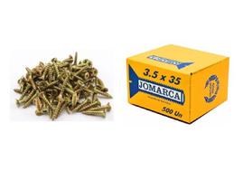 Caixa 500 Parafusos Madeira Philips 3,5 X 35 Bicromatizado Jomarca