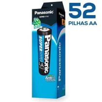 Caixa 52 Unid. Pilhas Comum AA Pequena Super Hyper Panasonic Caixa 52 Unid. Pilhas Comum AA Pequena Super Hyper Panasonic