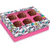 Caixa 6 Bombons Retangular com Visor - Hello Kitty Rosa - 1 unidade - Festcolor - Rizzo Caixa 6 Bombons Retangular com Visor - Hello Kitty Rosa - 1 unidade - Festcolor - Rizzo