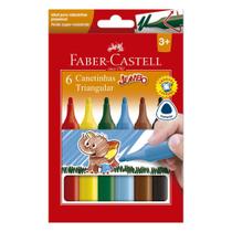 Caixa 6 Canetinhas Jumbo FABER-CASTELL Triangular