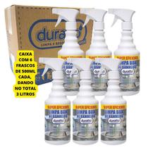 Caixa 6 limpa box de banheiro duratto 500ml com gatilho aplicador
