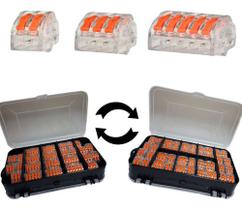 Caixa 65 Conector Elétrico Emenda Alavanca Rápida 2,3,5 Fios