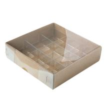 Caixa 9 Doces com Berço Tampa Transparente Nº 6 (11,5cm x 11,5cm x 3cm) Kraft 10 unidades Assk Rizzo Embalagens Caixa 9 Doces com Berço Tampa Transparente Nº 6 (11,5cm x 11,5cm x 3cm) Kraft 10 unidades Assk Rizzo Embalagens
