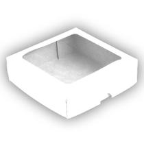 Caixa 9 Doces com Visor S3 (14cm x 14cm x 4cm) Branca 10 unidades Assk Rizzo Embalagens