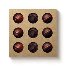 Caixa 9 Doces Quadrada Kraft Luva Vazada - 10un - Cromus