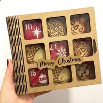 Caixa 9 Repartições NATAL em MDF para Biscoitos e Doces Caixa 9 Repartições NATAL em MDF para Biscoitos e Doces