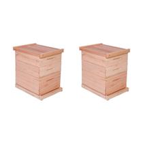 Caixa Abelha Padrão Langstroth Eucalipto 2 Melgueiras KIT 2 UNIDADES