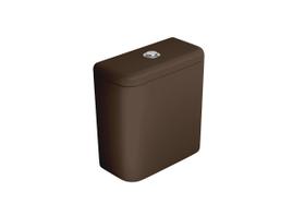 Caixa Acoplada Carrara/Nuova Acionamento Duo CD11F Marrom Fosco/Cromado - Deca