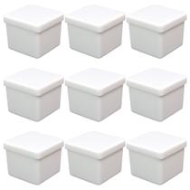 Caixa Acrílica Com Tampa Branca 4cm Para Lembrancinhas Com 30 Unidades