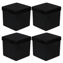 Caixa Acrílica Com Tampa Preta 5cm Para Lembrancinhas 20 Uni