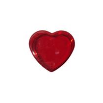 Caixa Acrílica Coração Presente Porta Doce 13x12cm Vermelho - Elite