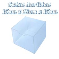 Caixa Acrilica Organizadora Transparente com Tampa 15x15x15 - Super 3D