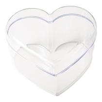 Caixa Acrílica para Cake Box Coração - Cristal - 750ml - 1 unidade - BlueStar - Rizzo Caixa Acrílica para Cake Box Coração - Cristal - 750ml - 1 unidade - BlueStar - Rizzo