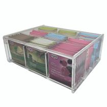 Caixa acrílica para chá porta saches organizadora