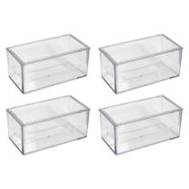 Caixa Acrílica Transparente Com Tampa 7x3cm Com 30 Unidades