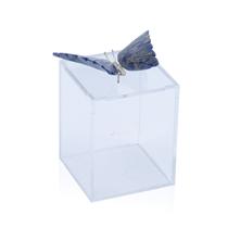 Caixa Acrílico Borboleta Jaspe Azul "M"