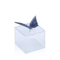 Caixa Acrílico Borboleta Jaspe Azul "P"