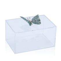 Caixa Acrílico Borboleta Jaspe Verde "G"