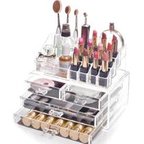 Caixa Acrílico Organizador Maquiagem Kit 4 Gavetas Divisória - Bw Boutique Sua Casa Decor