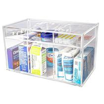 Caixa Acrílico Organizadora De Medicamentos Com Tampa Articulada Caixa Acrílico Organizadora De Medicamentos Com Tampa Articulada