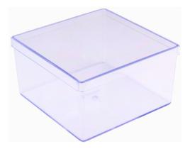 Caixa Acrílico Quadrada 2L Bolo Sobremesa Cake Box - TOYS