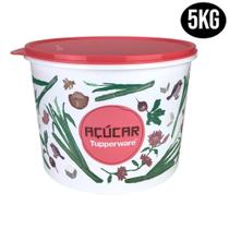 Caixa açúcar 5 kilos floral Tupperware original