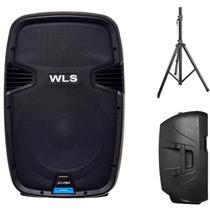 Caixa Acústica WLS J12 PRO Ativa + Pedestal ST002 Caixa Acústica WLS J12 PRO Ativa + Pedestal ST002