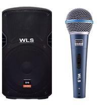 Caixa Acústica WLS S10 Ativa com Bluetooth + Microfone 58A
