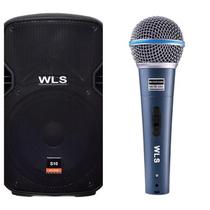 Caixa Acústica Wls S10 Ativa Com Bluetooth + Microfone M58A