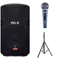 Caixa Acústica WLS S10 Ativa + Microfone 58A + Pedestal