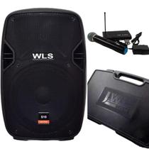 Caixa Acústica Wls S10 Ativa + Microfone Sem Fio Jwl