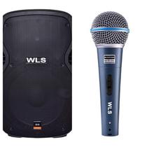 Caixa Acústica WLS S15 Ativa com Bluetooth + Microfone 58A