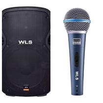 Caixa Acústica Wls S15 Ativa Com Bluetooth + Microfone M58A