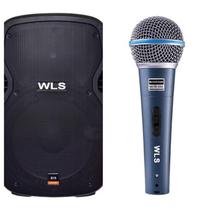 Caixa Acústica Wls S15 Ativa Com Bluetooth + Microfone M58A Caixa Acústica Wls S15 Ativa Com Bluetooth + Microfone M58A