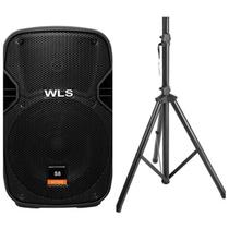 Caixa Acústica WLS S8 Ativa Bluetooth + Pedestal ST002 1,80m Caixa Acústica WLS S8 Ativa Bluetooth + Pedestal ST002 1,80m
