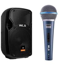 Caixa Acústica WLS S8 Ativa com Bluetooth + Microfone 58A Caixa Acústica WLS S8 Ativa com Bluetooth + Microfone 58A