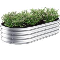 Caixa Aérea de Aço Oval 160x80cm para Cultivo de Vegetais