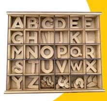 Caixa Alfabeto Divertido em MDF Cru 3mm Caixa Alfabeto Divertido em MDF Cru 3mm