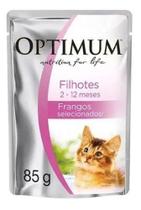 Caixa Alimento Úmido Optimum Gatos Filhotes Frango 85g