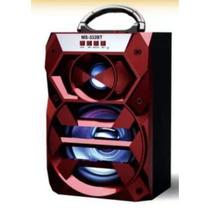 Caixa amplificada bluetooth, auxiliar, usb e microfone